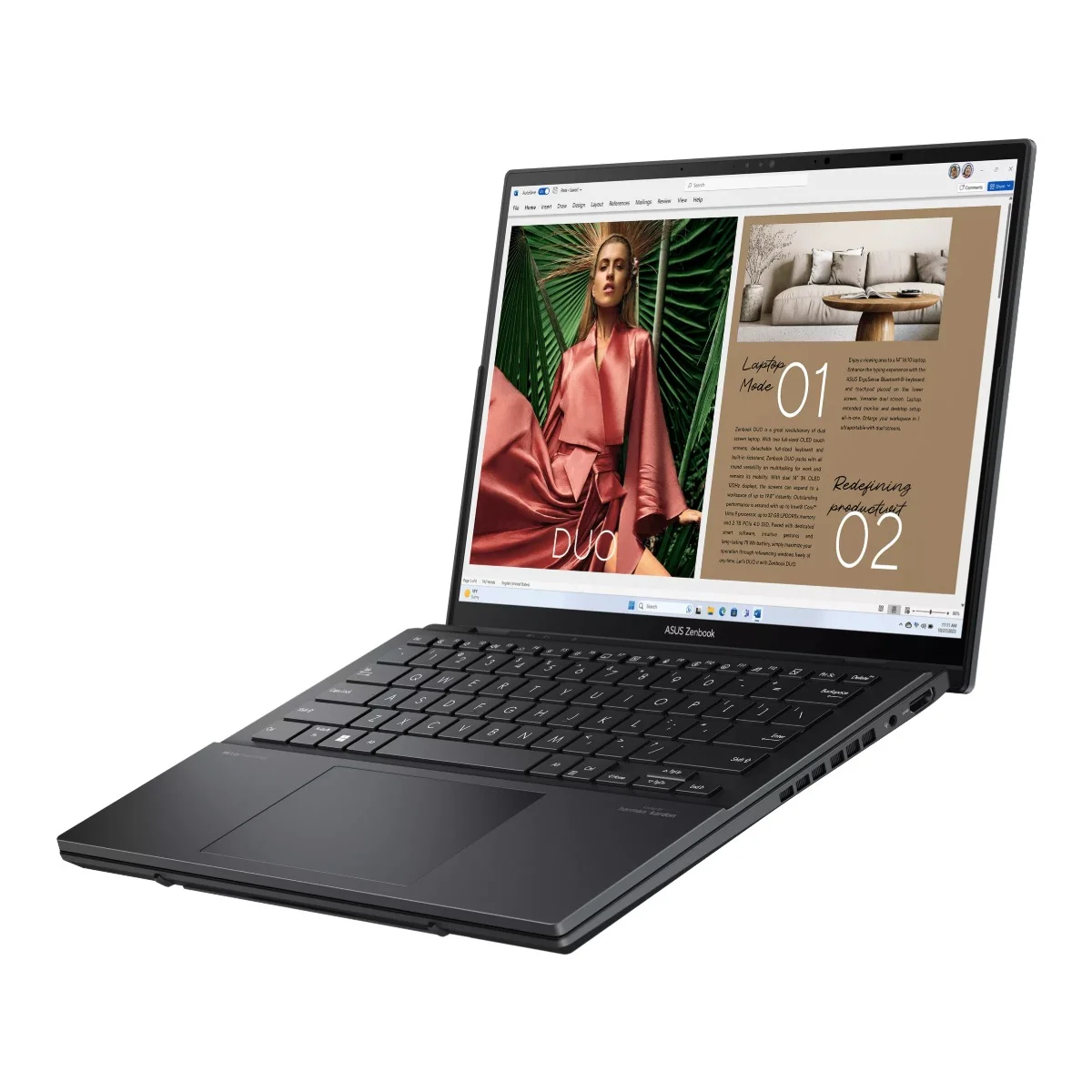 Asus Zenbook 14 Duo 2025 UX8406MA (глоб. Zenbook Duo 2025), Core Ultra 9 285H, Intel Arc, 32/1 ТБ, 14" 2.8K 120 Гц OLED, Чёрный — изображение 2